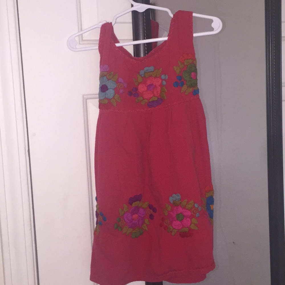 Red Traditional Mexican Dress Handmade